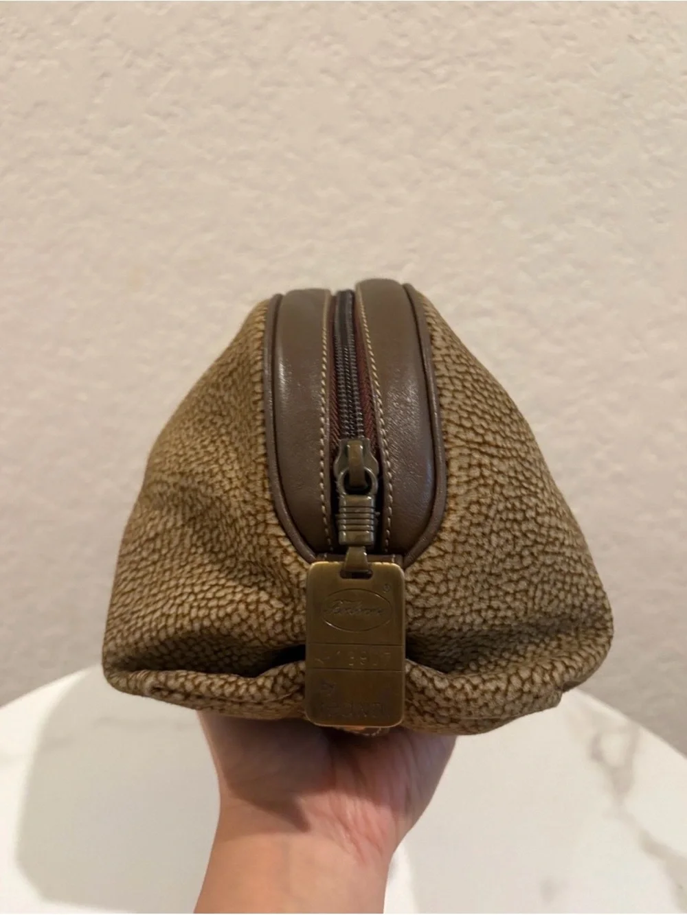 Borbonese Vintage Redwall Cosmetic Bag Clutch